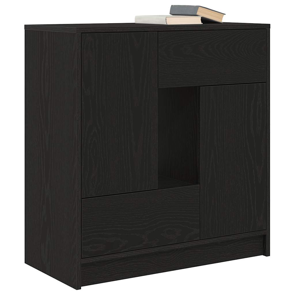 Aparador c/ gavetas e portas 70,5x34x74,5 cm carvalho preto