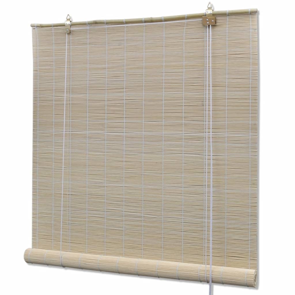 Estores de rolo em bambu natural 2 pcs 120x160 cm