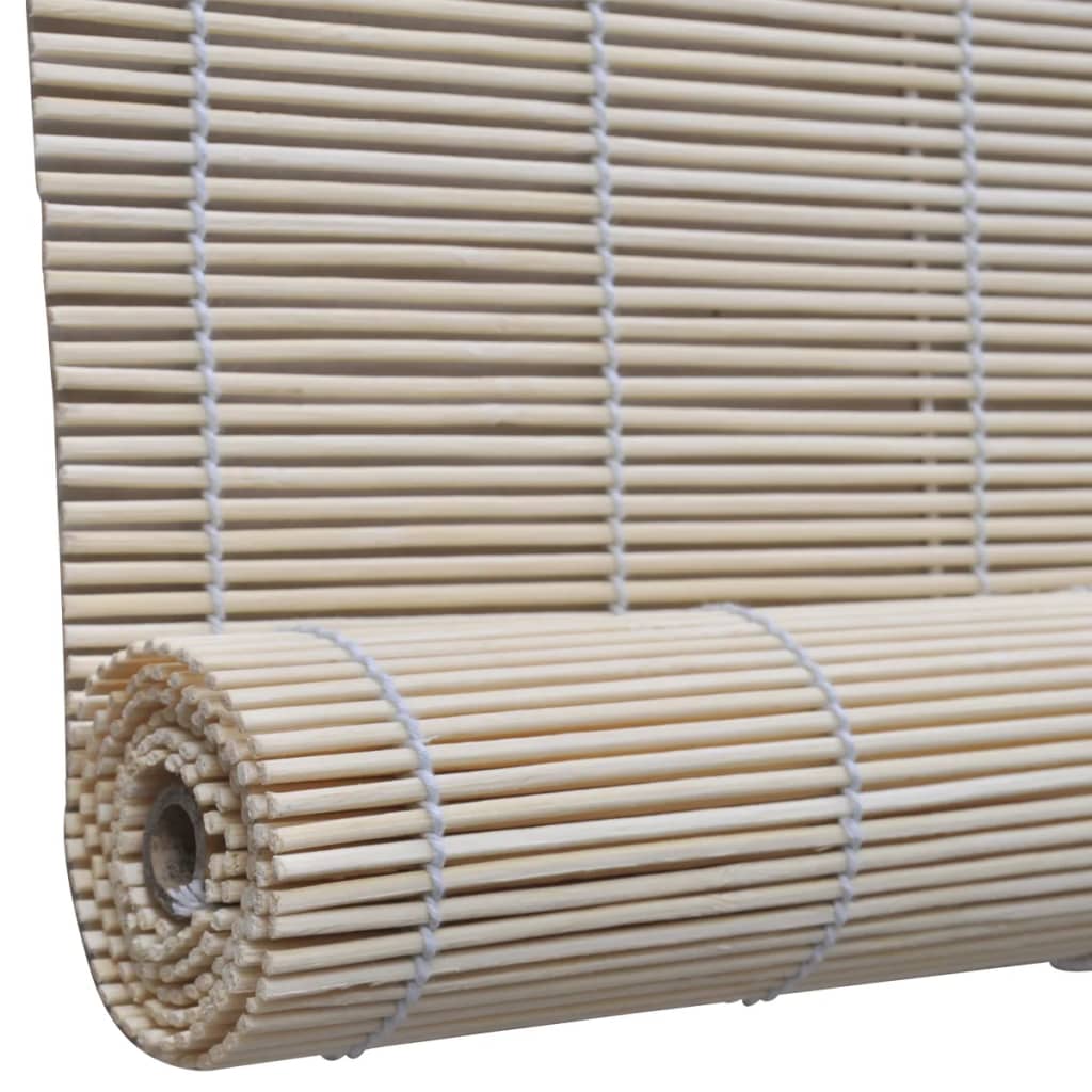 Estores de rolo em bambu natural 2 pcs 120x160 cm