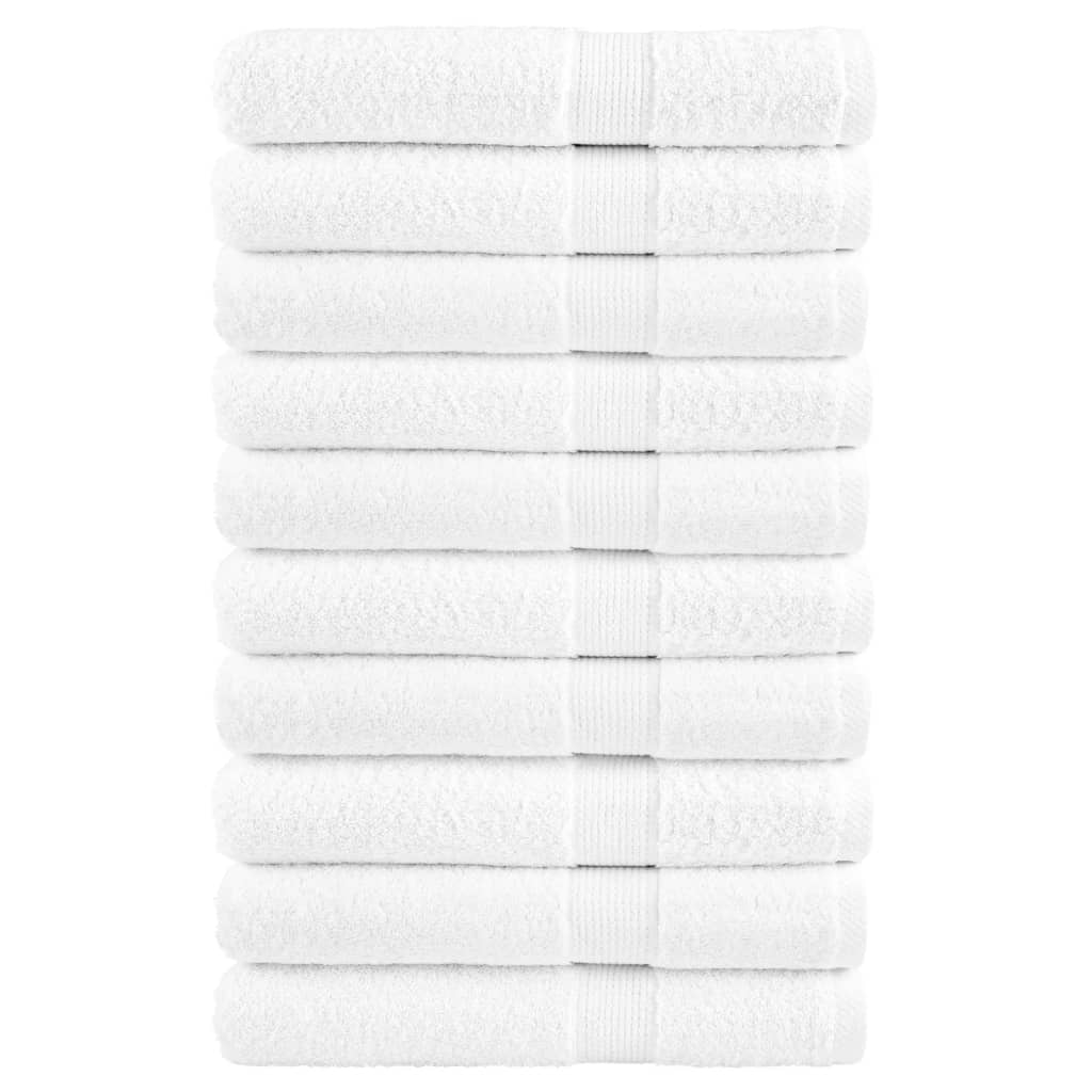 Toalhas premium solund 10 pcs 100x200 cm 600 gsm branco