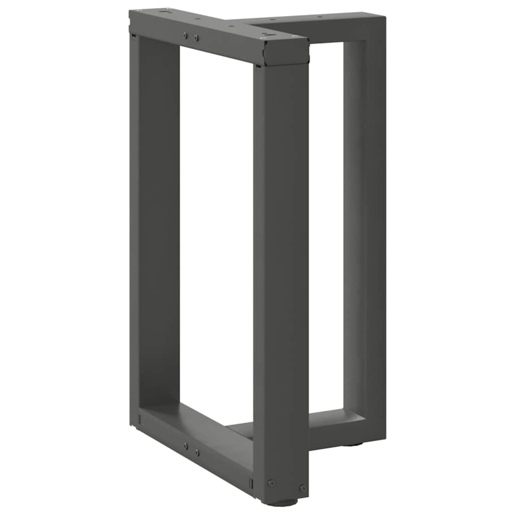 Pés para mesa de jantar em forma de t, 2 peças, antracite, 50x35x(72-73) cm, aço