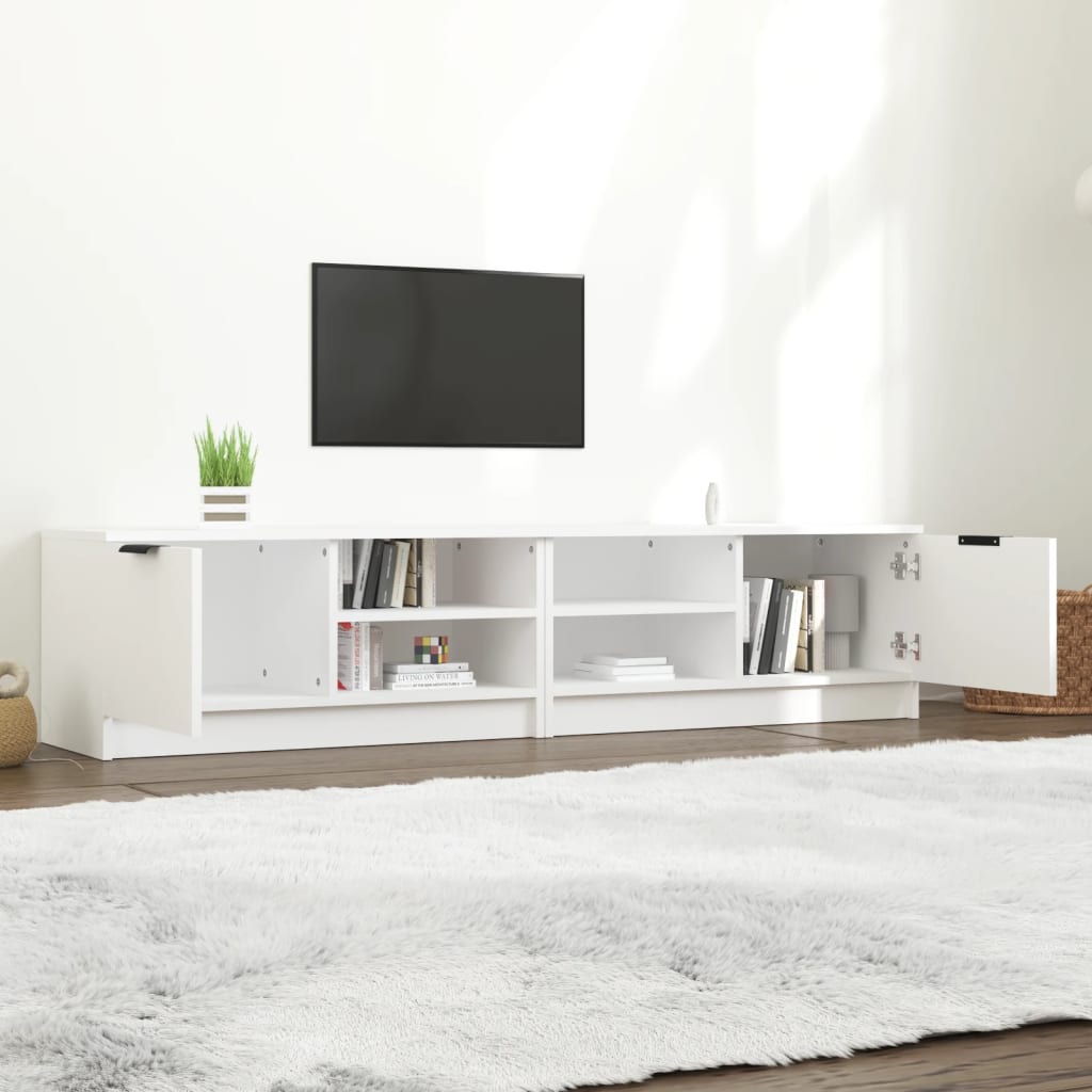 Móveis para TV 2 pcs 80x35x36,5 cm madeira processada branco