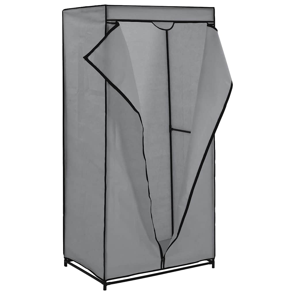 Roupeiros 2 pcs 75x50x160 cm cinzento