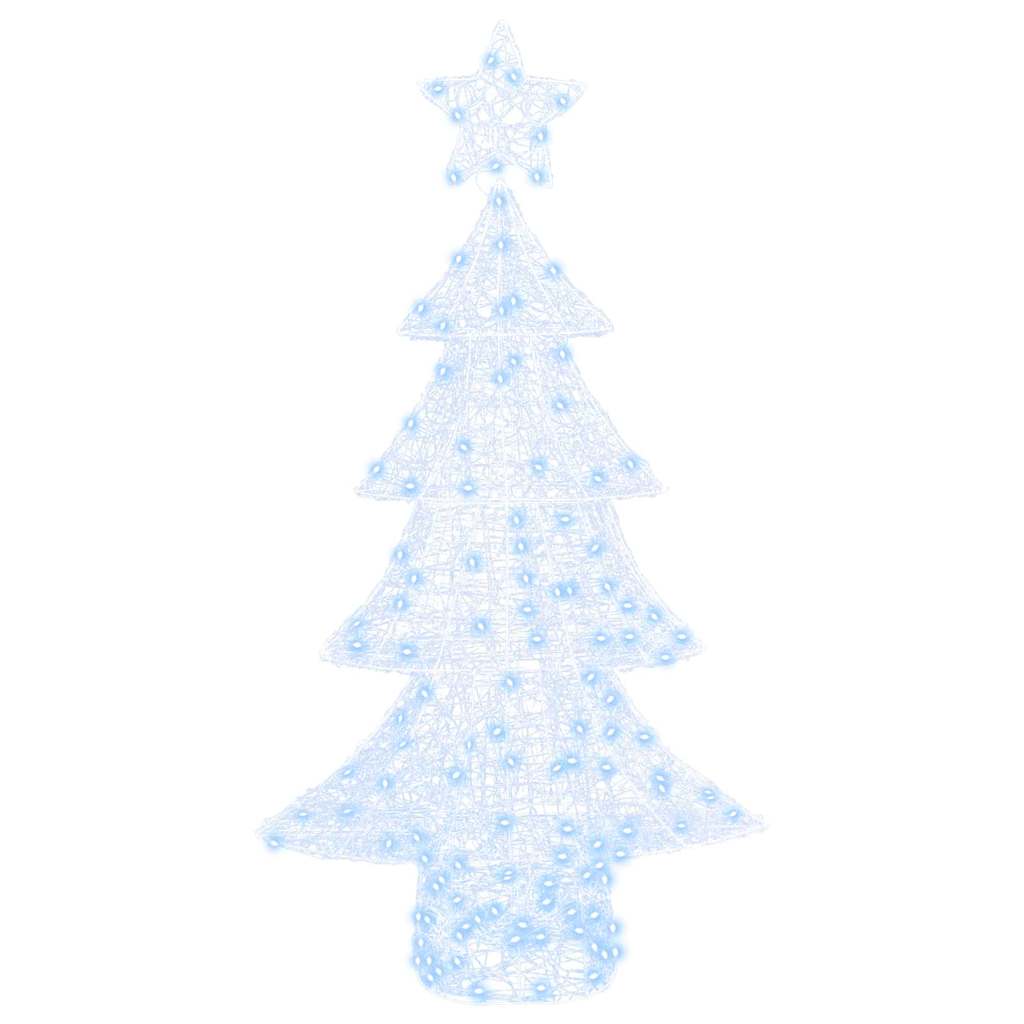 Árvore de natal com 160 leds branco frio 150 cm acrílo