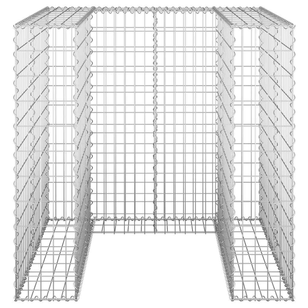 Muro gabião p/ caixote do lixo aço galvanizado 110x100x110 cm