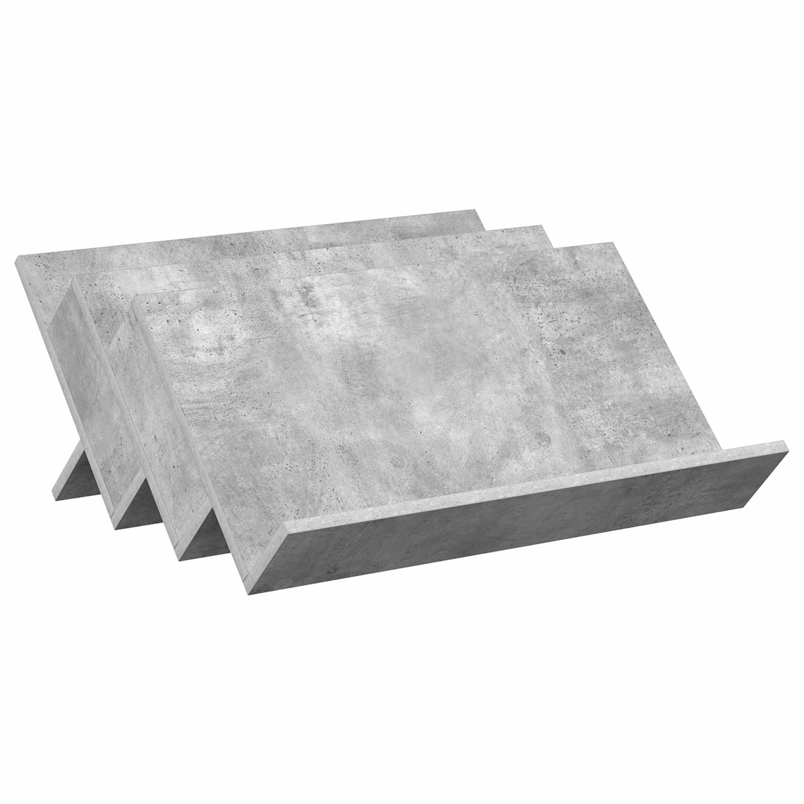 Estante de revistas cinza concreto 65 x 53 x 28,5 cm