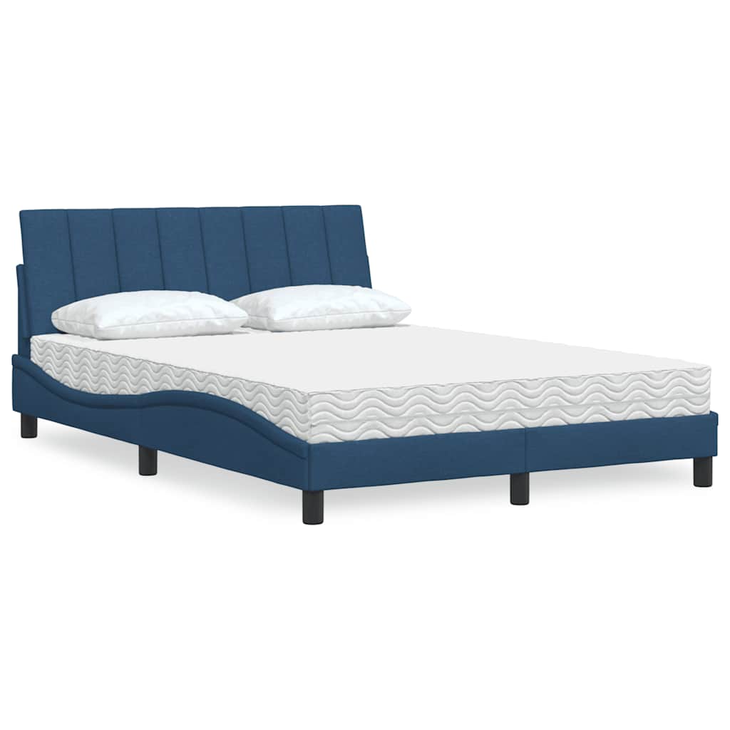 Cama com colchão hanko 140x200 cm tecido azul
