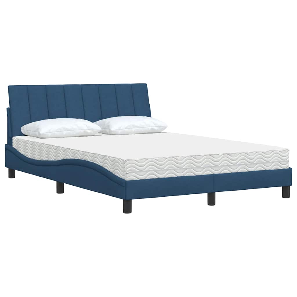 Cama com colchão hanko 140x200 cm tecido azul