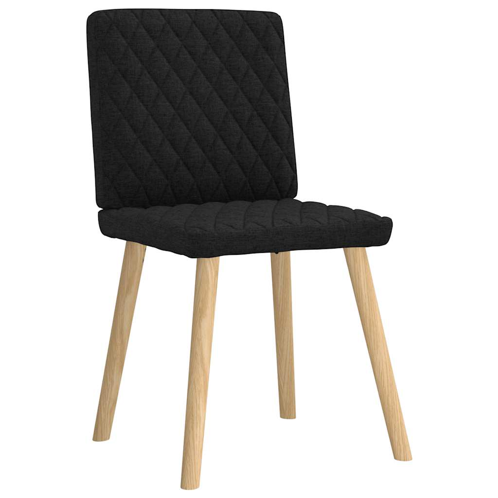Cadeiras de jantar 4 pcs tecido preto