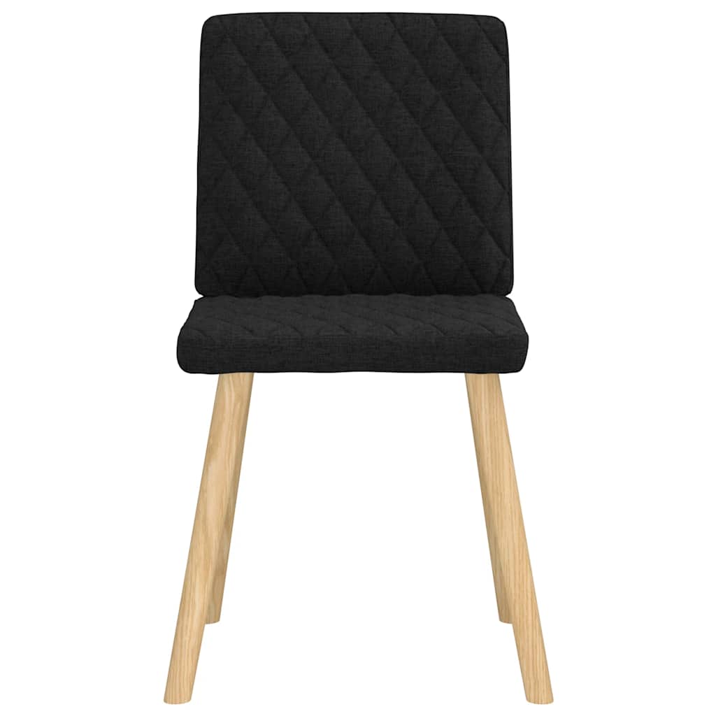 Cadeiras de jantar 4 pcs tecido preto