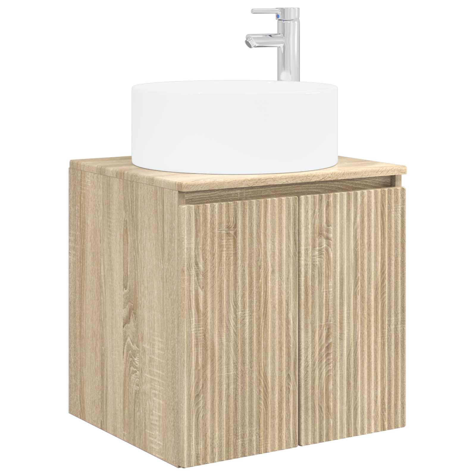 Vanidade de pia de parede carvalho sonoma 49,5 x 44,5 x 65,5 cm
