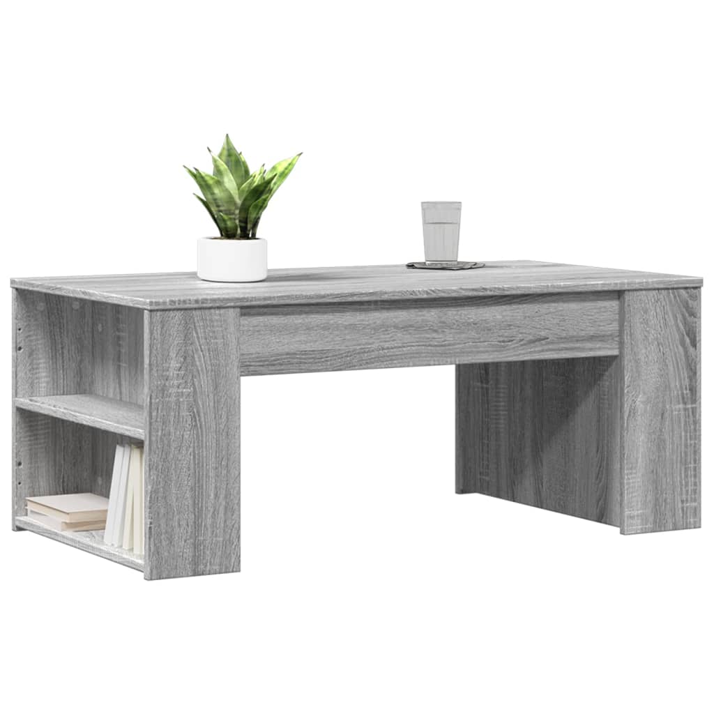 Mesa de centro 102x55x42 cm madeira processada sonoma cinzento