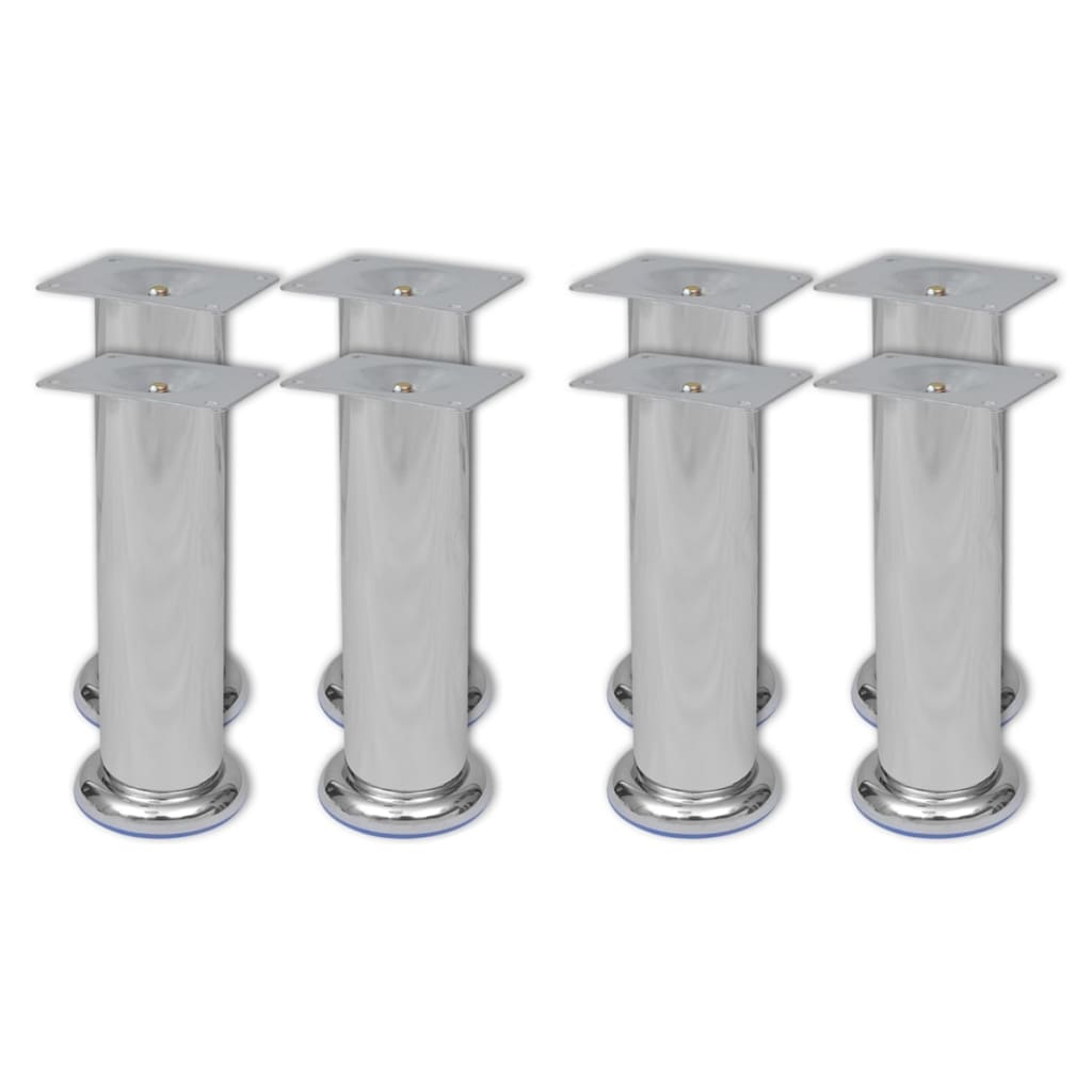 Pés para sofá redondos 8 pcs 180 mm cromado