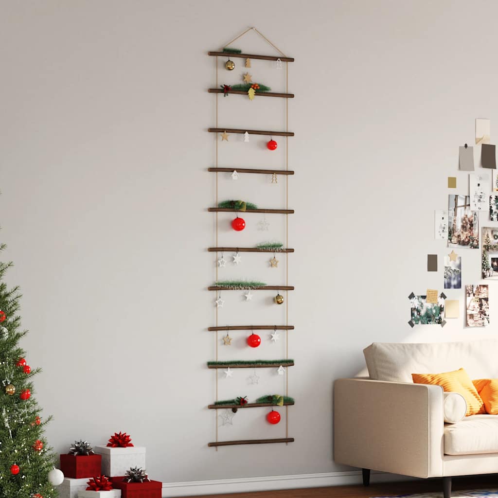 Decoração de parede em forma de escada 50x200 cm ramo natural