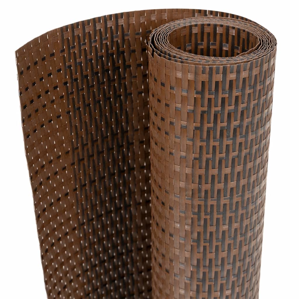 Tela de varanda 500x90 cm vime PE castanho e preto