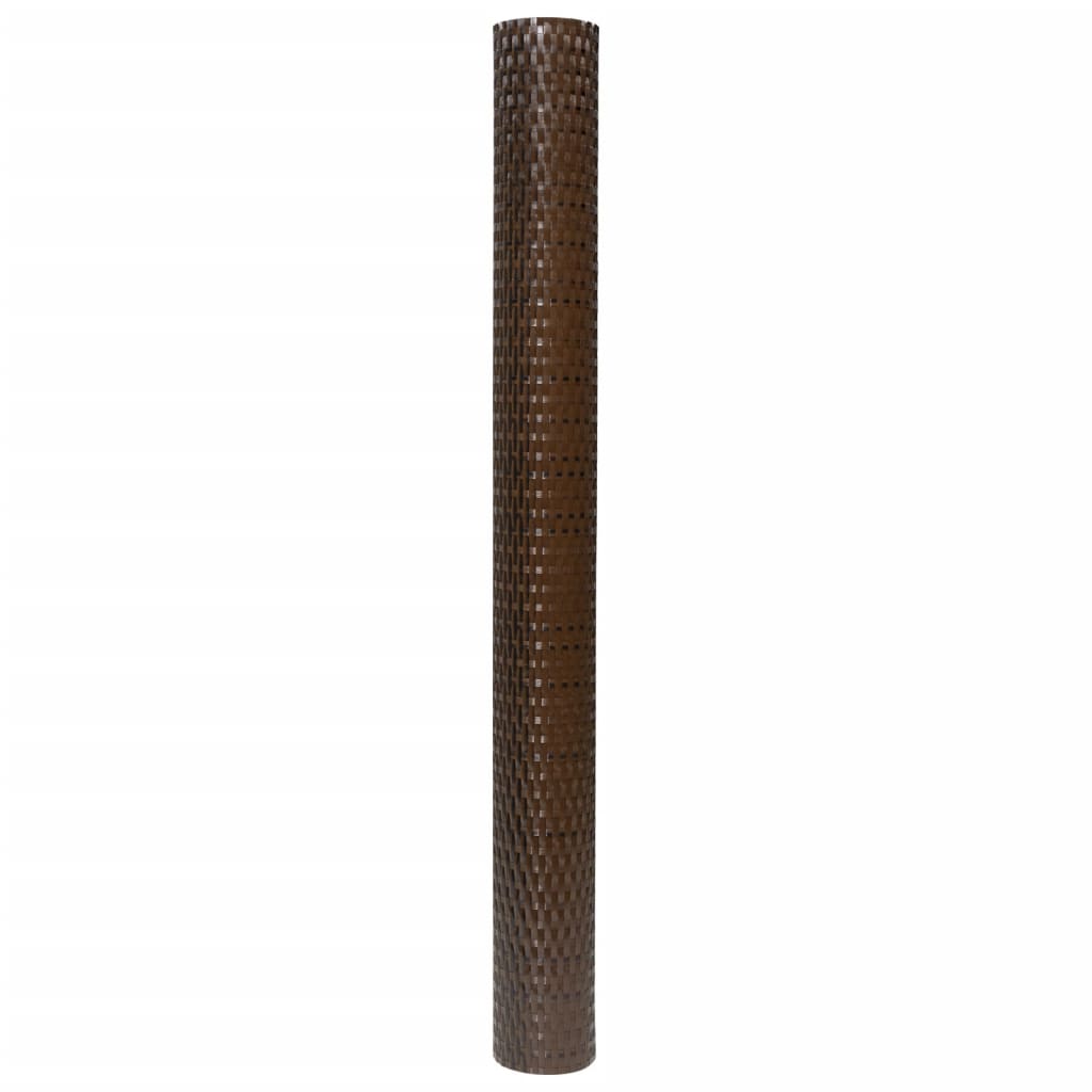 Tela de varanda 500x90 cm vime PE castanho e preto