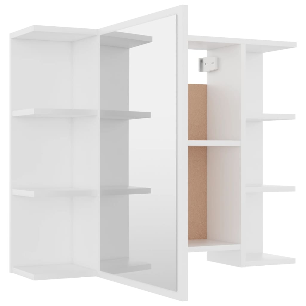 4 Pcs conjunto de móveis de casa de banho contraplacado branco