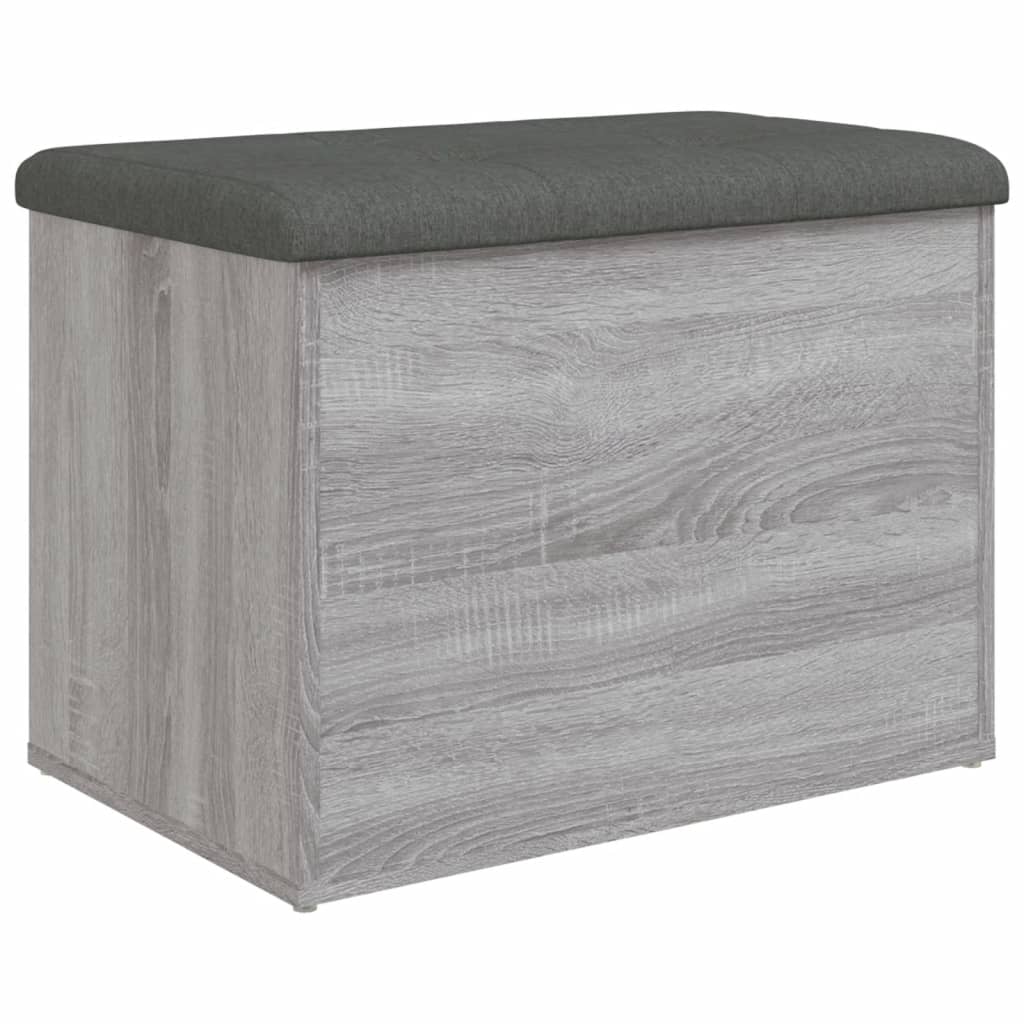 Banco de arrumação 62x42x45cm derivados madeira cinzento sonoma