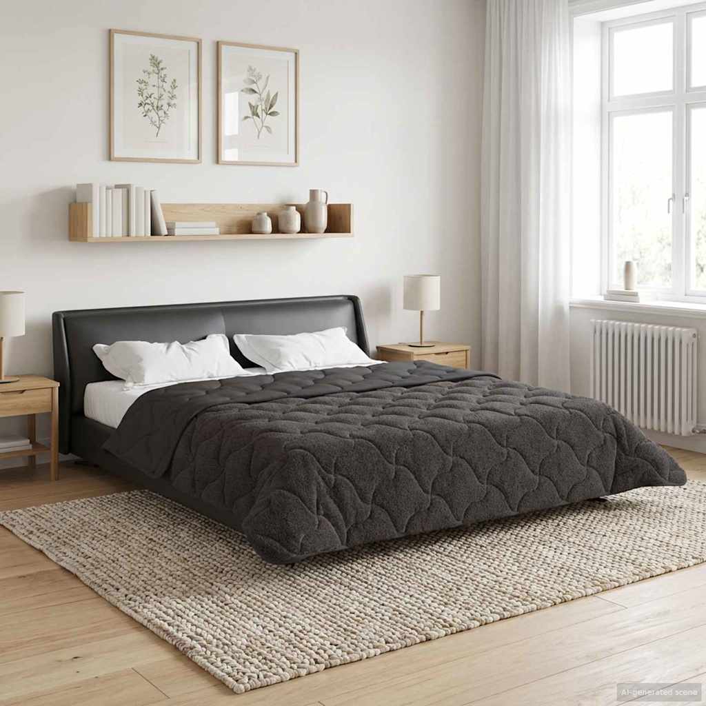 Duvet de ano inteiro colchonete antracite 220 x 240 cm
