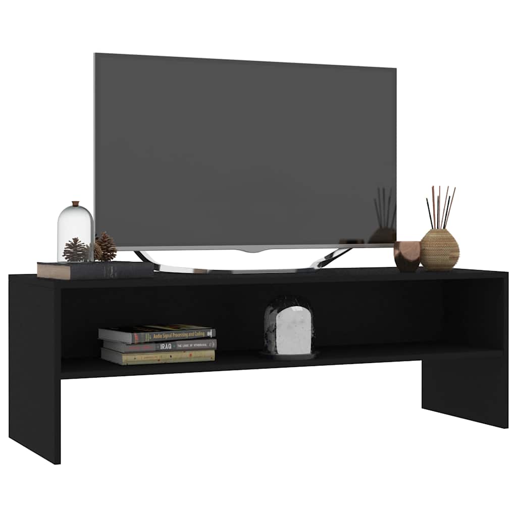 Móvel de TV 120x40x40 cm contraplacado preto