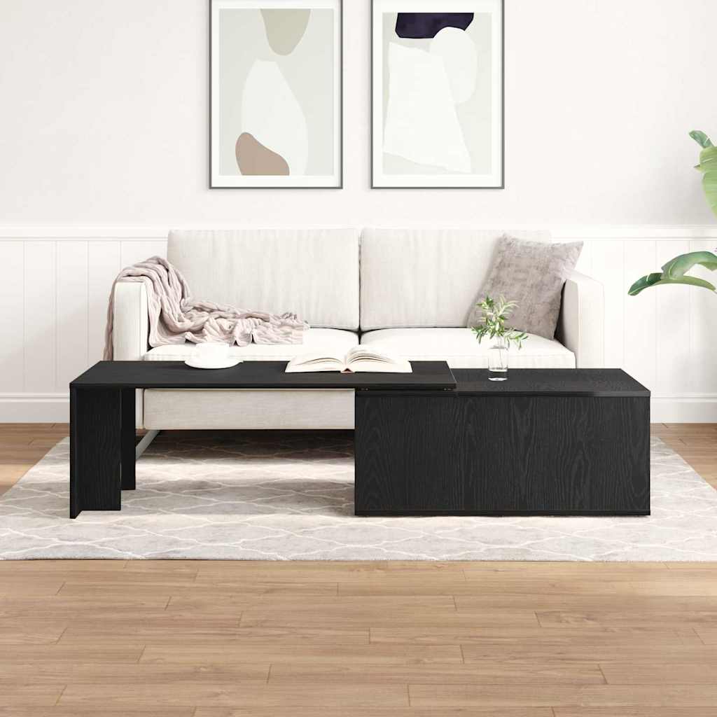 Mesa de centro carvalho preto 150 x 50 x 35 cm