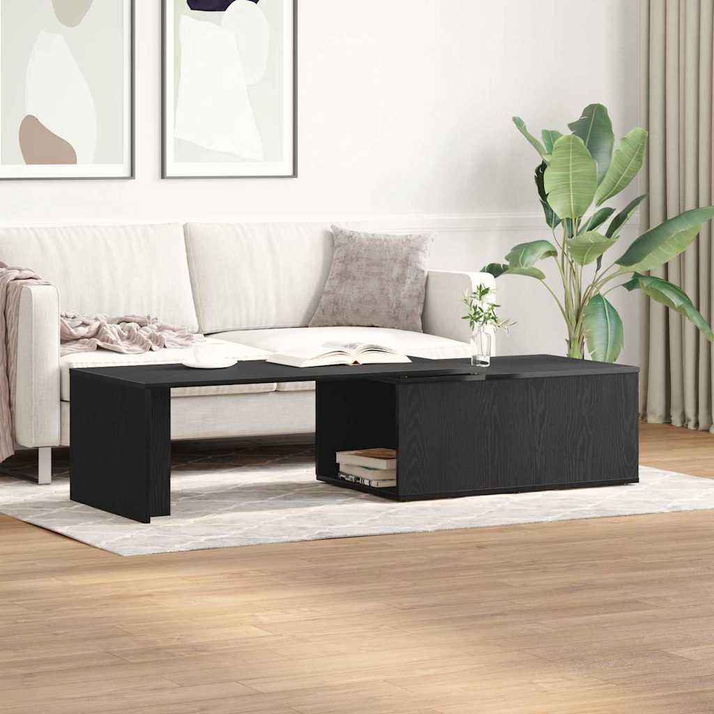 Mesa de centro carvalho preto 150 x 50 x 35 cm