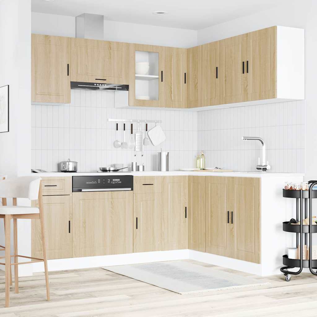 11 Peças armário de cozinha conjunto porto sonoma carvalho