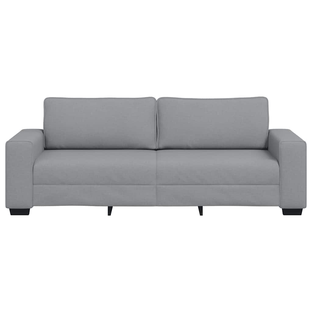 Sofá de 3 lugares 220x77x82 cm tecido cinza-claro