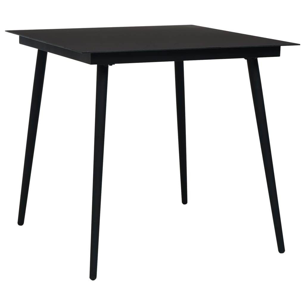 5 Pcs conjunto de jantar p/ jardim corda de algodão e aço preto