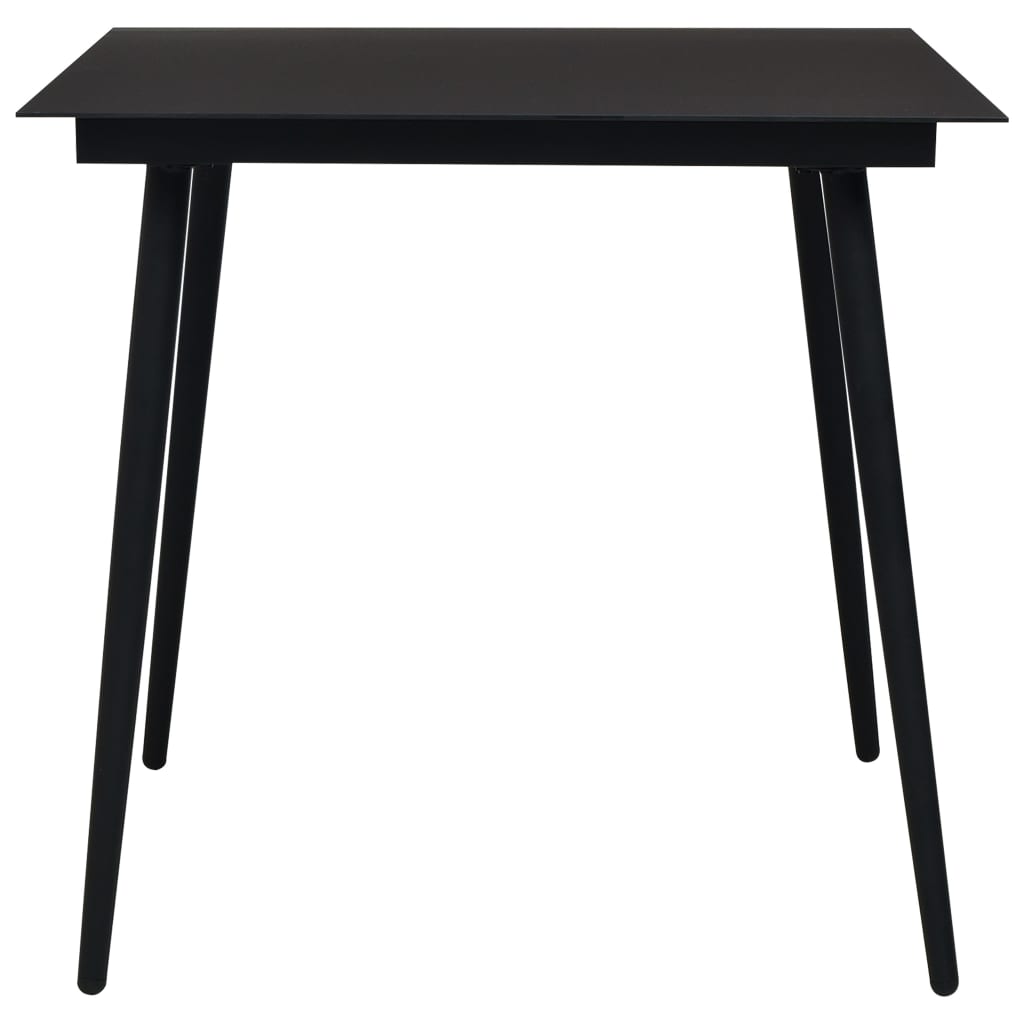 5 Pcs conjunto de jantar p/ jardim corda de algodão e aço preto