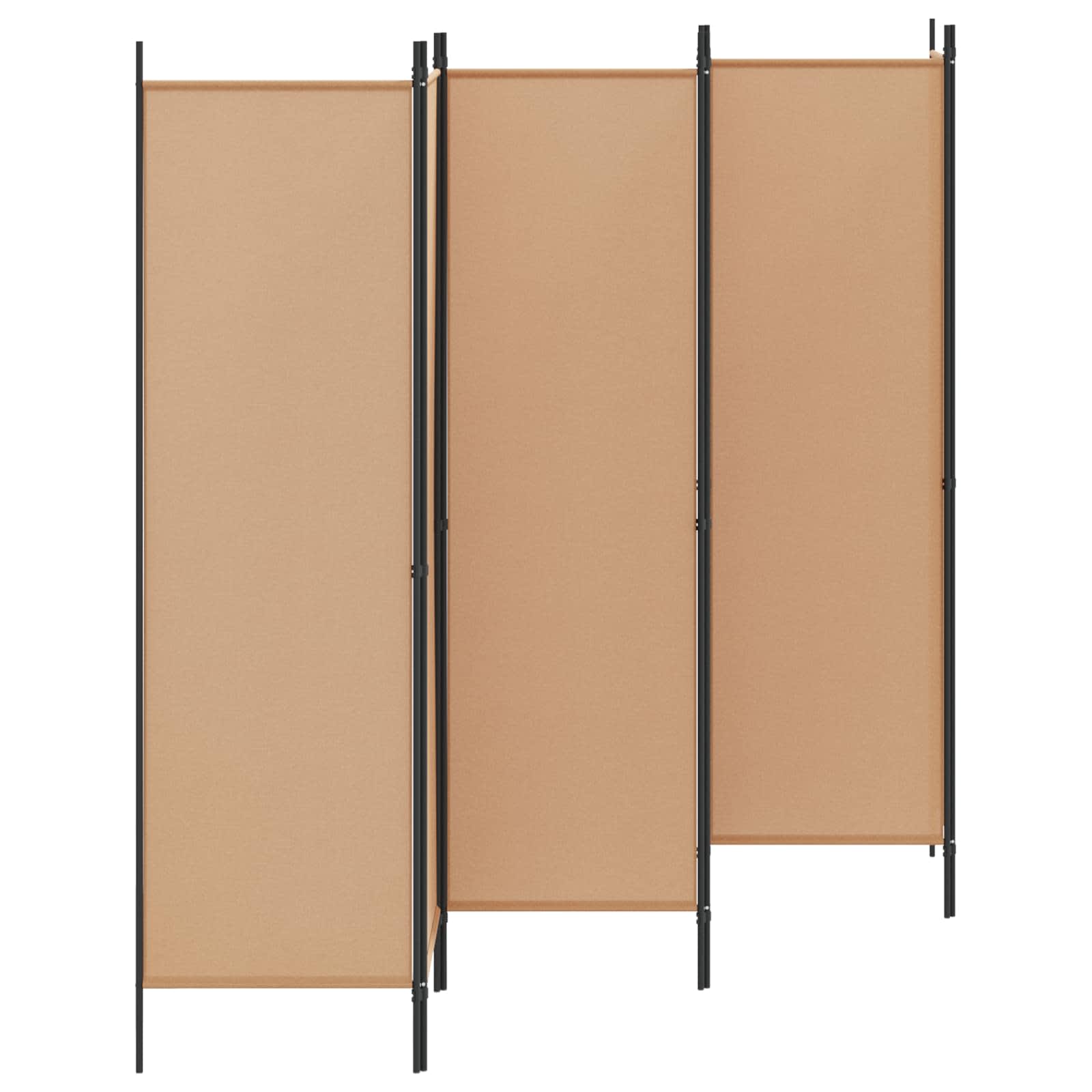 Divisória de quarto de 6 painéis bege 300 x 180 cm tecido