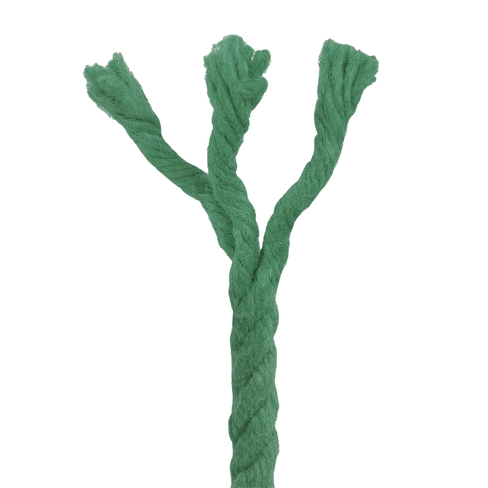Corda de algodão 6 mm 50 m verde 100% algodão