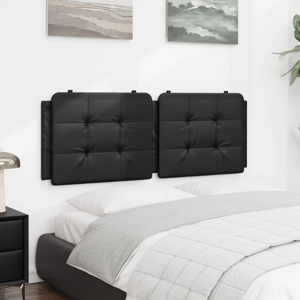 Almofadão de cabeceira zadar 120 cm couro artificial preto