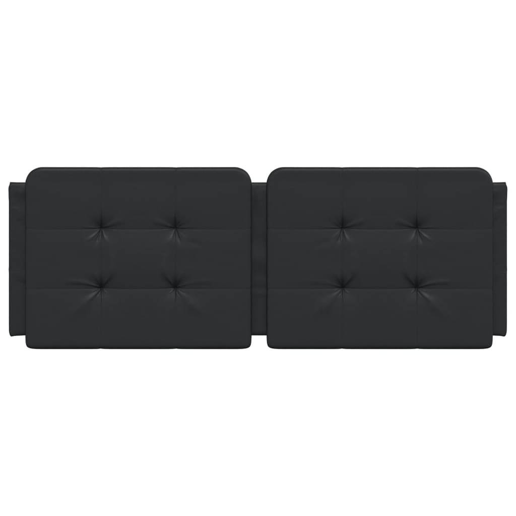 Almofadão de cabeceira zadar 120 cm couro artificial preto