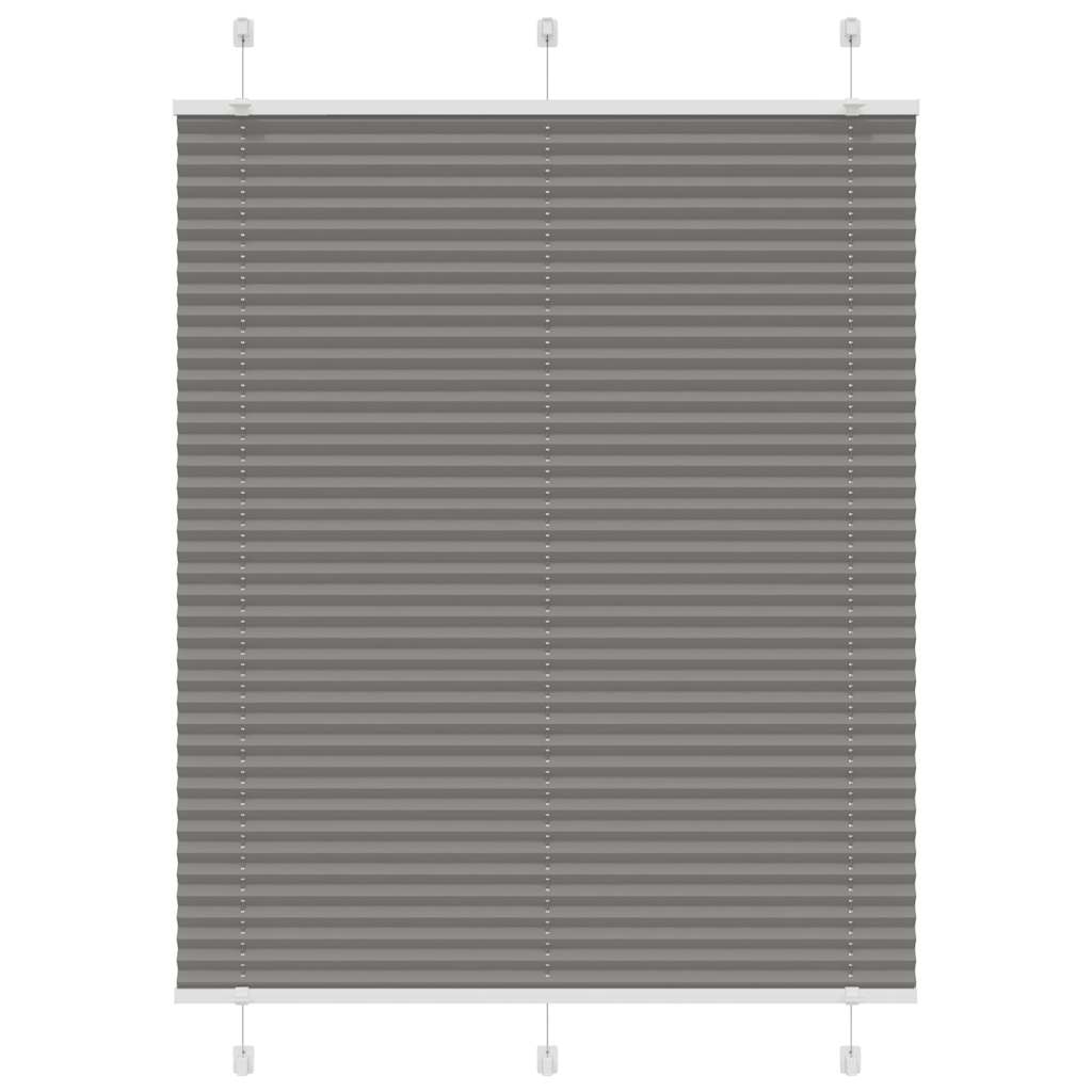 Antracite plissada cega 110x150 cm largura tecido 109,4 cm