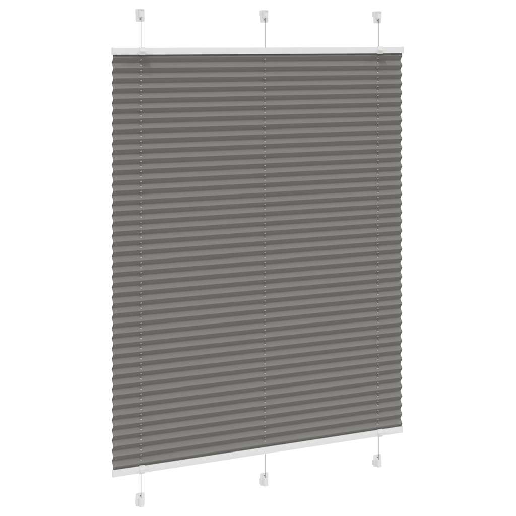 Antracite plissada cega 110x150 cm largura tecido 109,4 cm