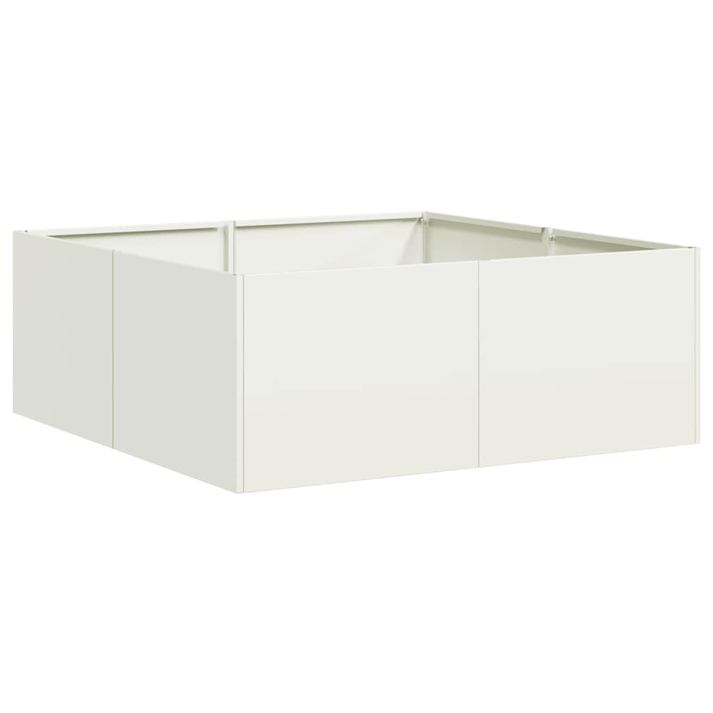 Vaso/floreira 80x80x30 cm aço branco