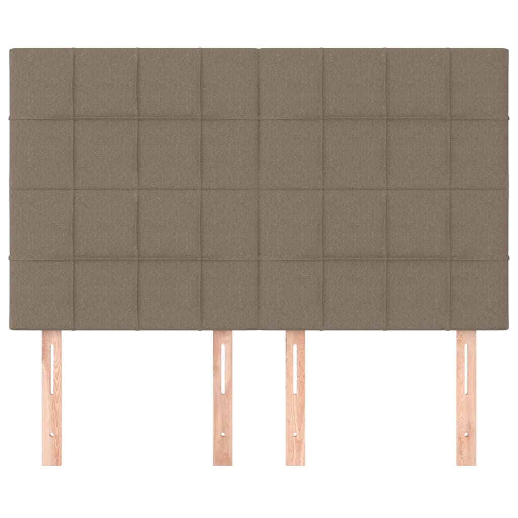 Cabeceira taupe 144x5x118/128 cm tecido