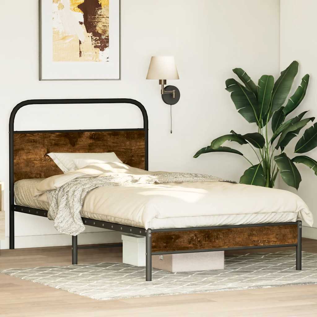 Estrutura cama s/ colchão derivados de madeira carvalho sonoma