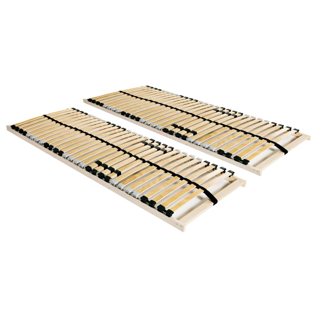 Estrados de ripas 2 pcs com 28 ripas 7 zonas 80x200 cm