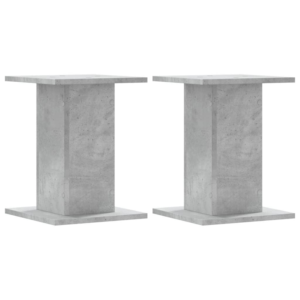 Suportes de colunas 2 pcs derivados de madeira cinzento cimento