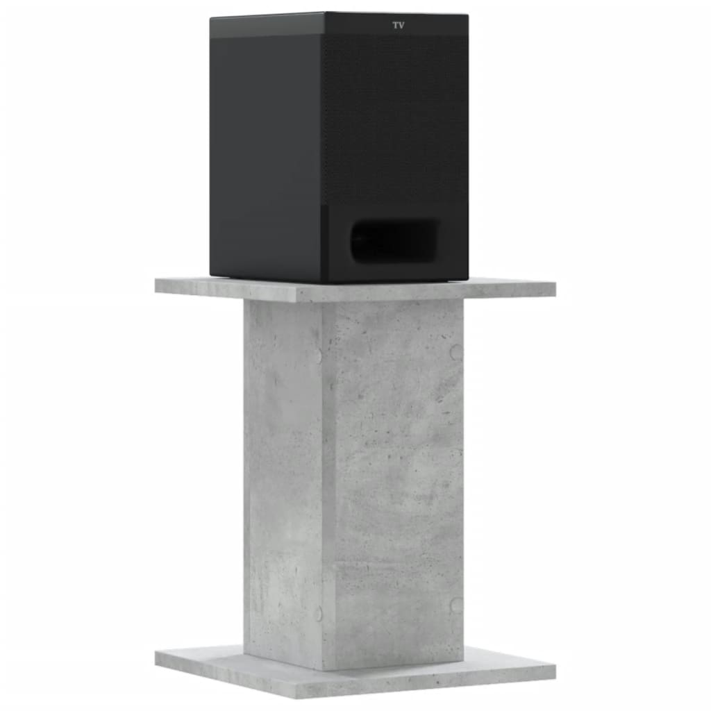 Suportes de colunas 2 pcs derivados de madeira cinzento cimento