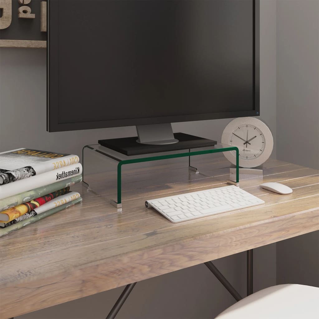 Suporte de TV/monitores em vidro transparente 40x25x11 cm