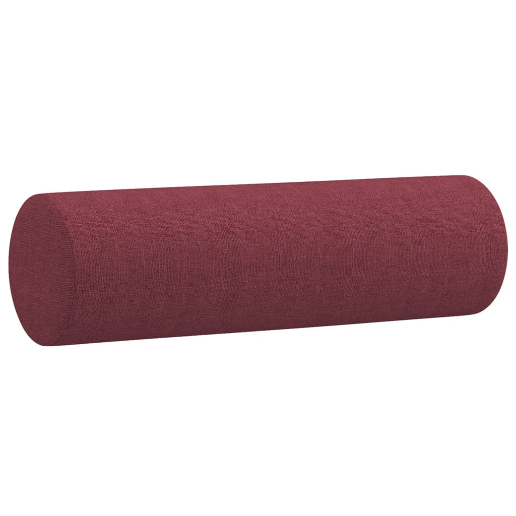 Almofadas decorativas 2 pcs ø15x50 cm tecido vermelho tinto