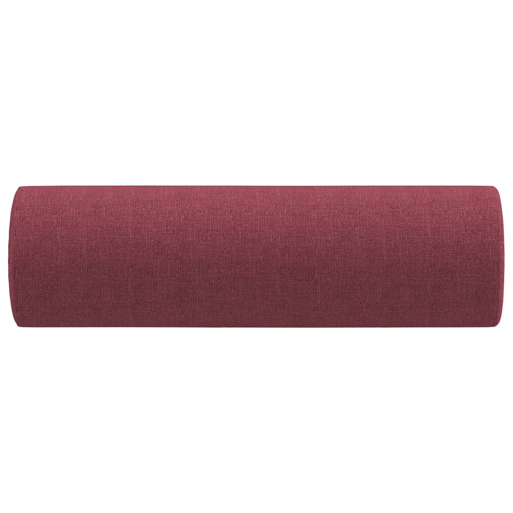 Almofadas decorativas 2 pcs ø15x50 cm tecido vermelho tinto