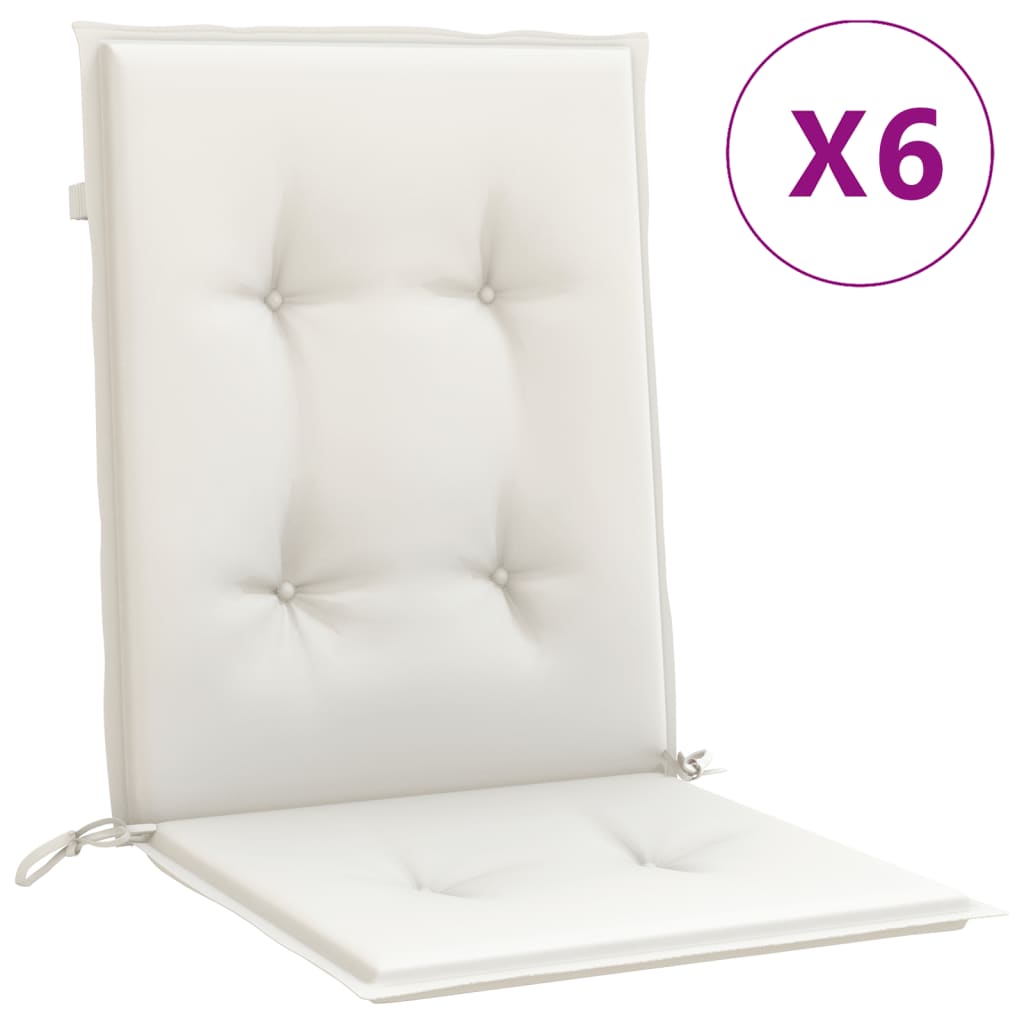 Almofadões lombares p/ cadeiras 6pcs 100x50x4cm mesclado tecido