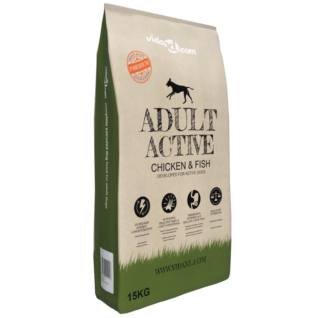 Ração premium cães adult active chicken & fish 2 pcs 30 kg