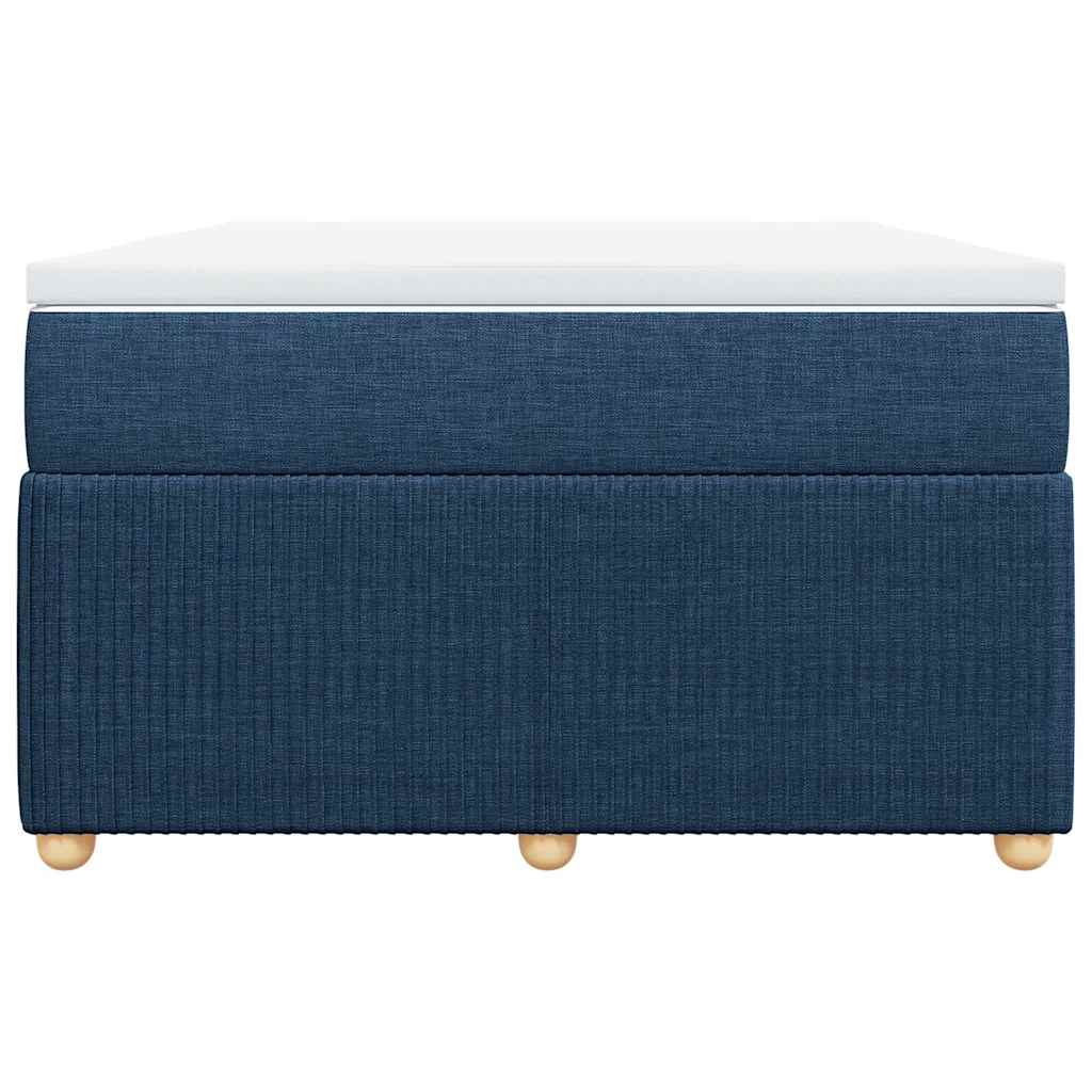 Cama com molas/colchão 120x200 cm tecido azul