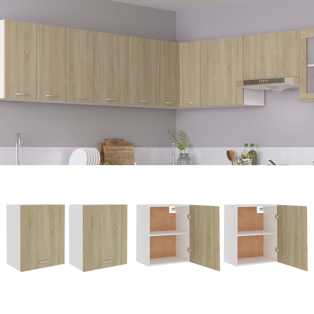Armários de parede “lyon” 2 pcs carvalho sonoma