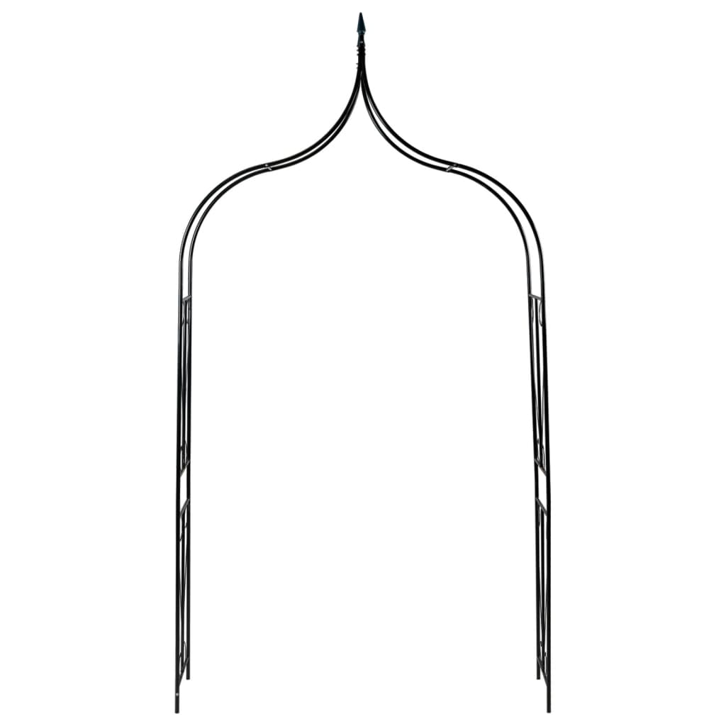 Arco de jardim 142x37x275 cm ferro verde-escuro